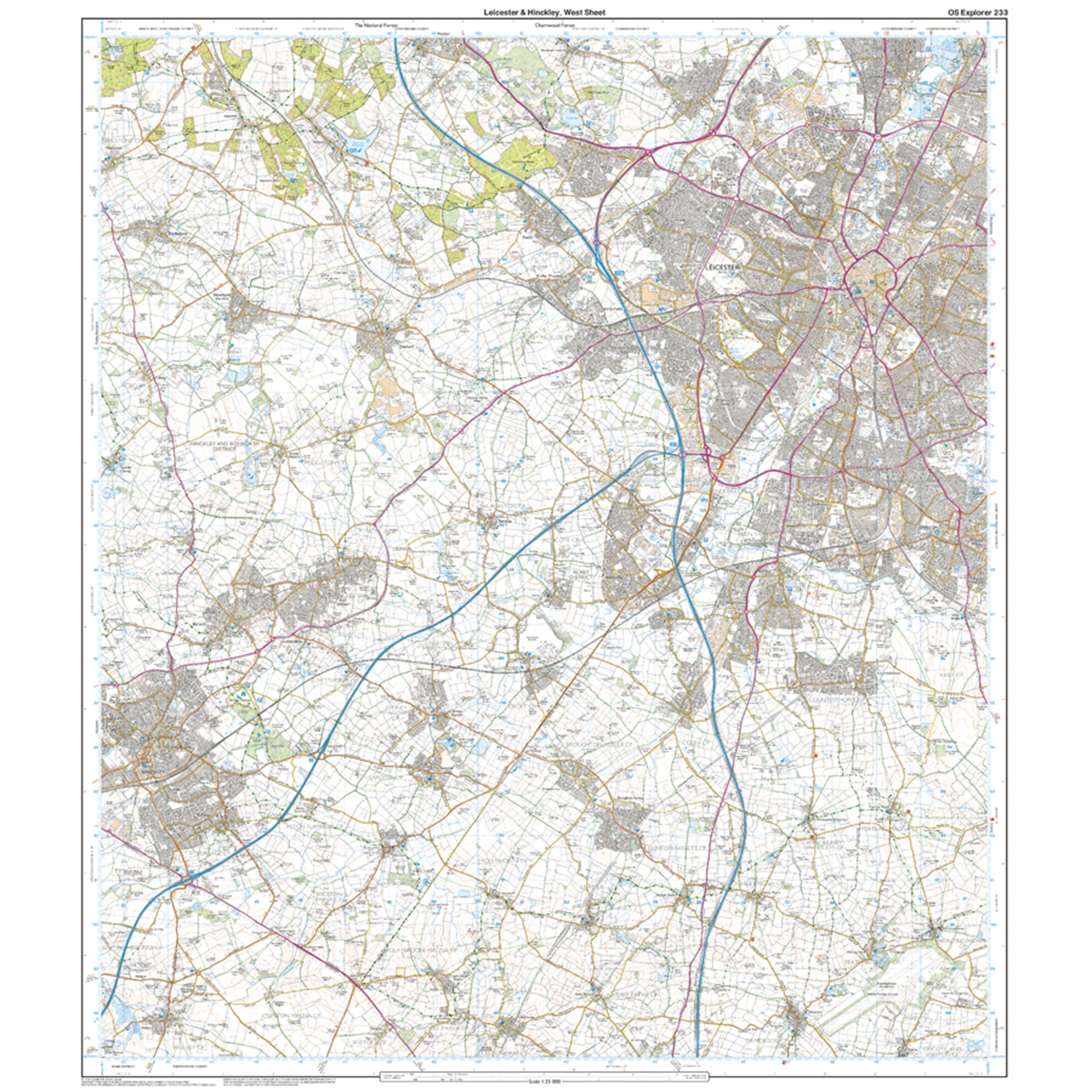 Explorer Active 233 Leicester & Hinckley Map With Digital Version