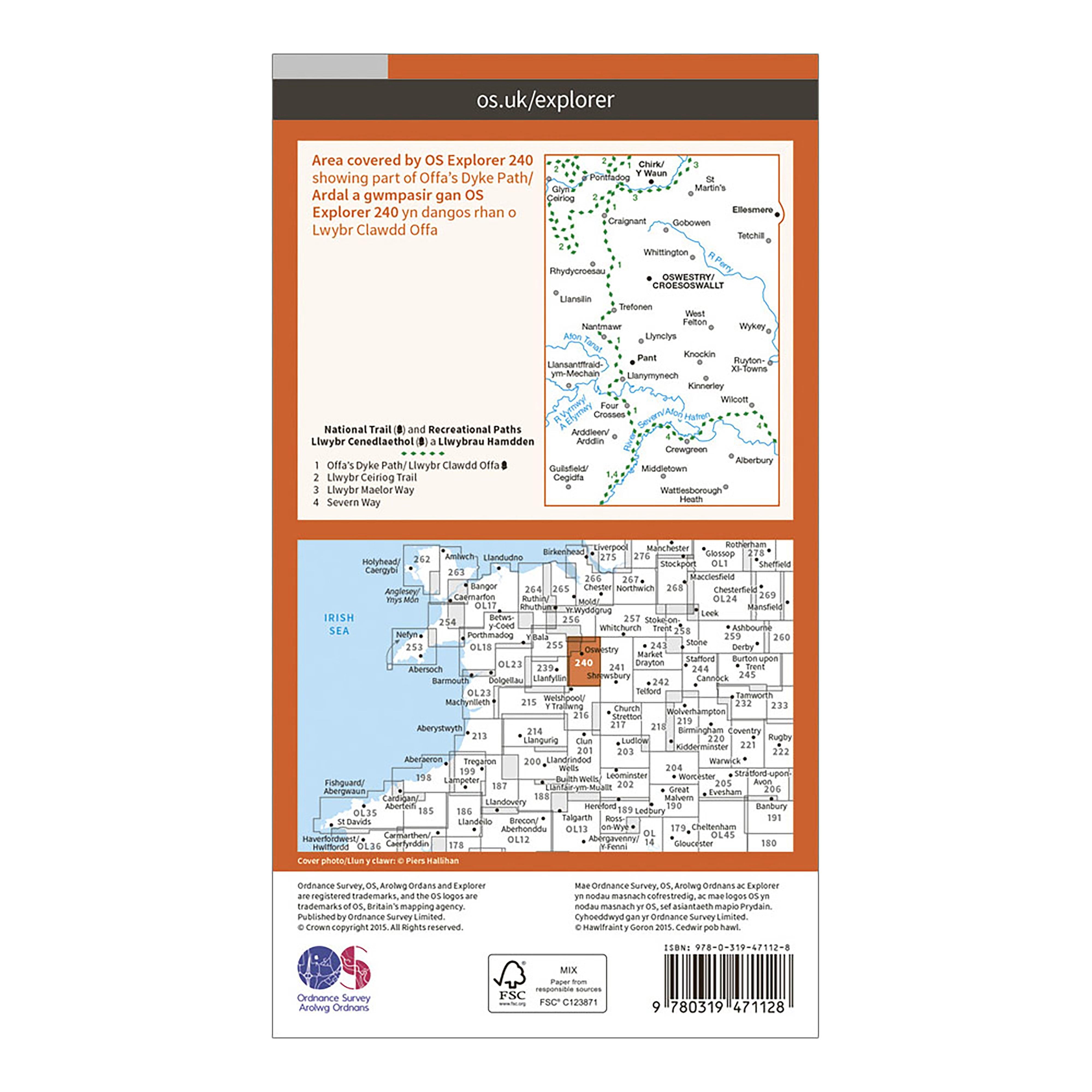 Explorer Active 240 Oswestry Map With Digital Version