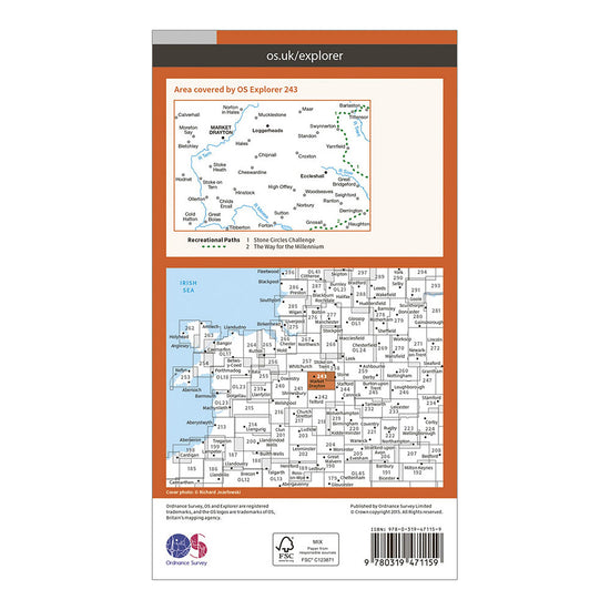 Explorer Active 243 Market Drayton, Loggerheads & Eccleshall Map With Digital Version