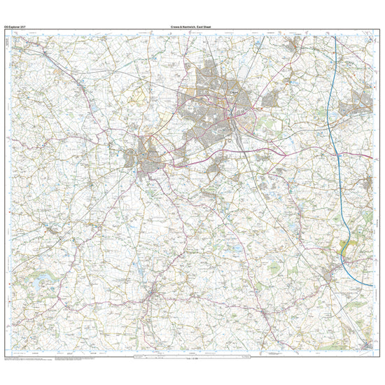 Explorer Active 257 Crewe & Nantwich Map with Digital Version