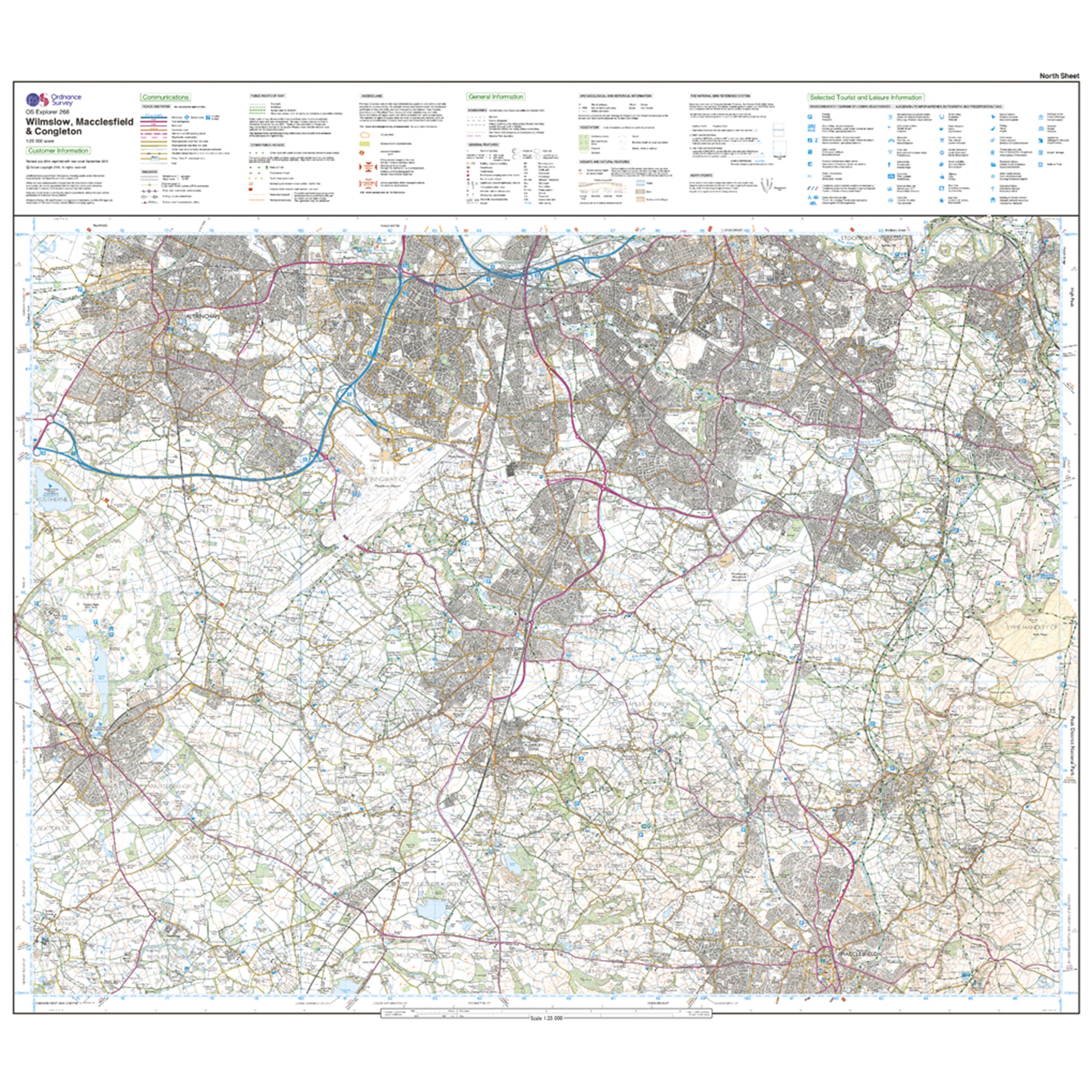 Explorer Active 268 Wilmslow, Macclesfield & Congleton Map With Digital Version