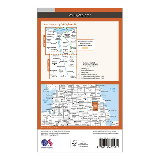 Explorer Active 281 Ancholme Valley Map With Digital Version