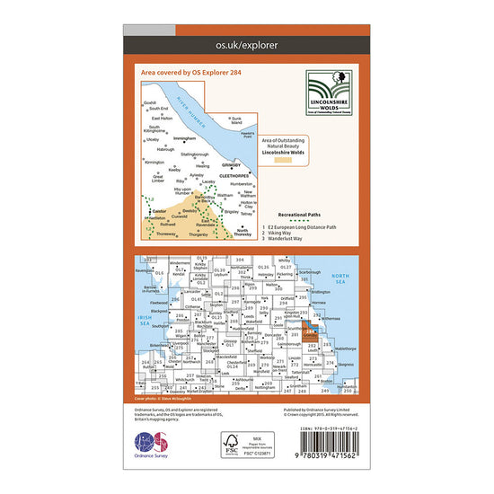 Explorer Active 284 Grimsby, Cleethorpes & Immingham Map With Digital Version