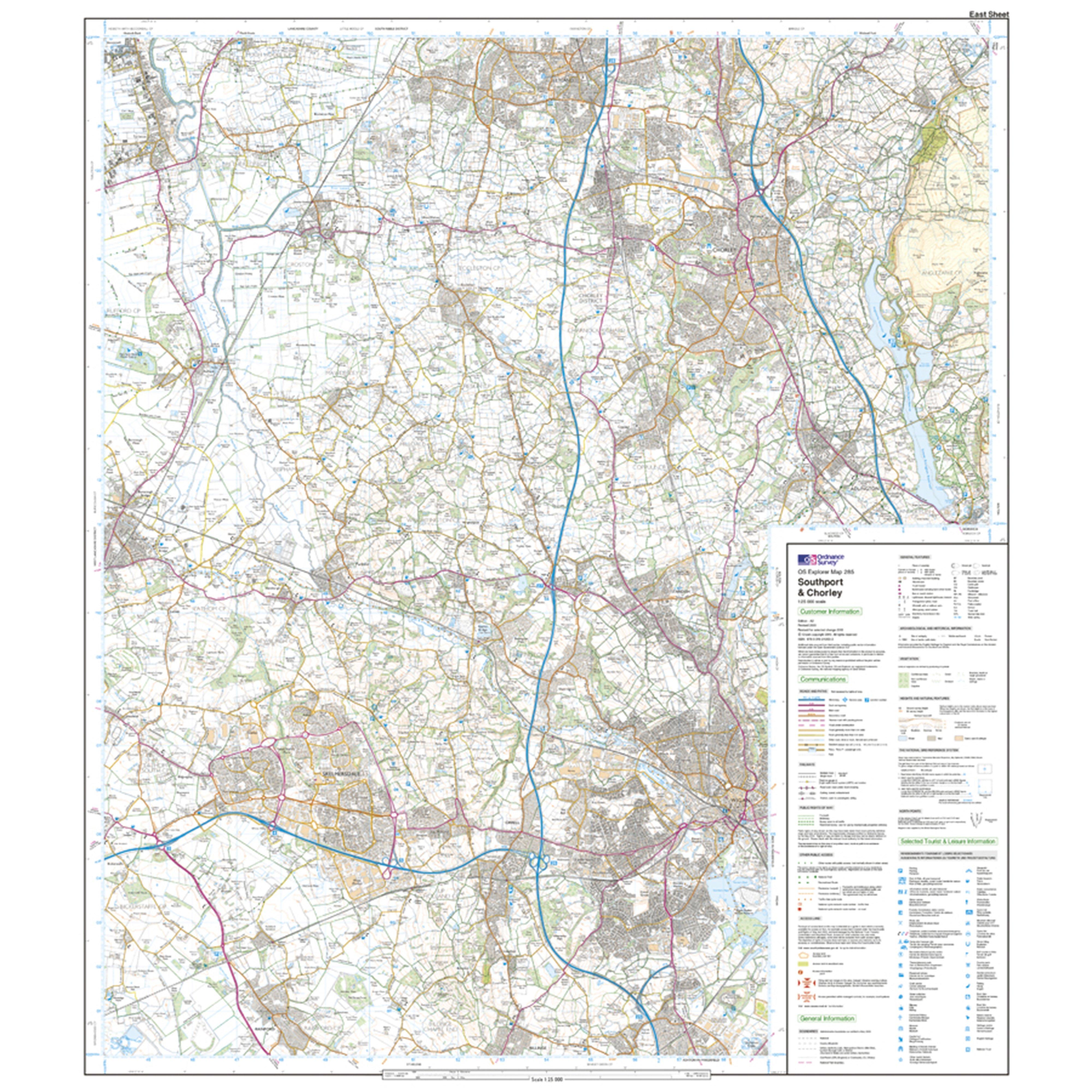 Explorer Active 285 Southport & Chorley Map With Digital Version