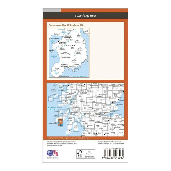 Explorer 352 Islay South Map With Digital Version