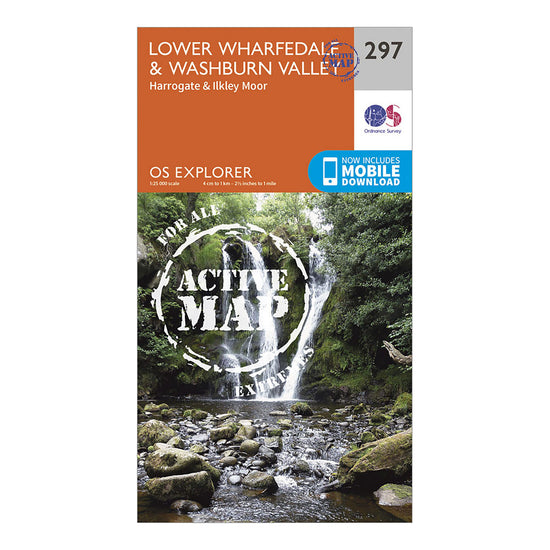 Explorer Active 297 Lower Wharfedale & Washburn Valley Map With Digital Version
