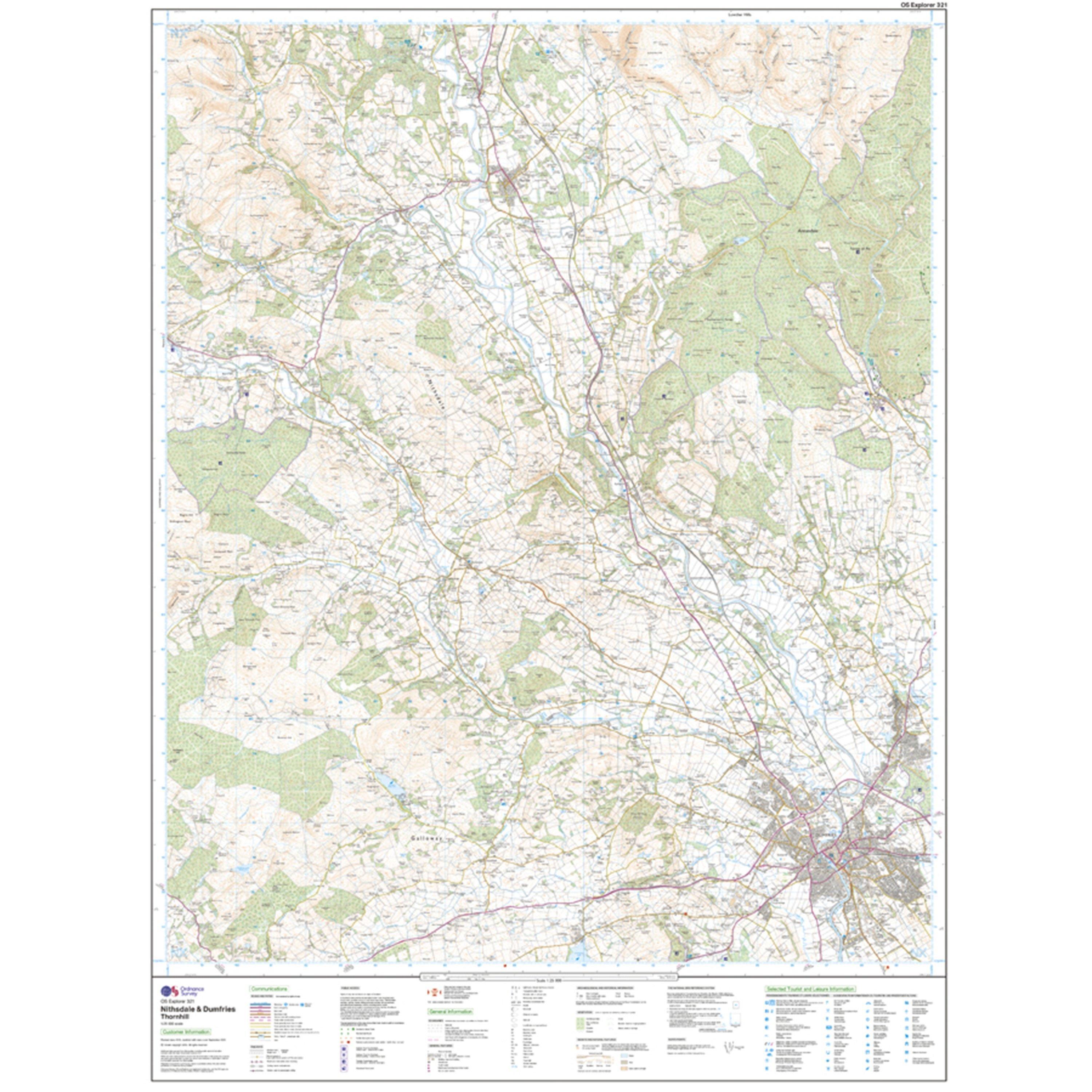 Explorer Active 321 Nithsdale & Dumfries Map With Digital Version