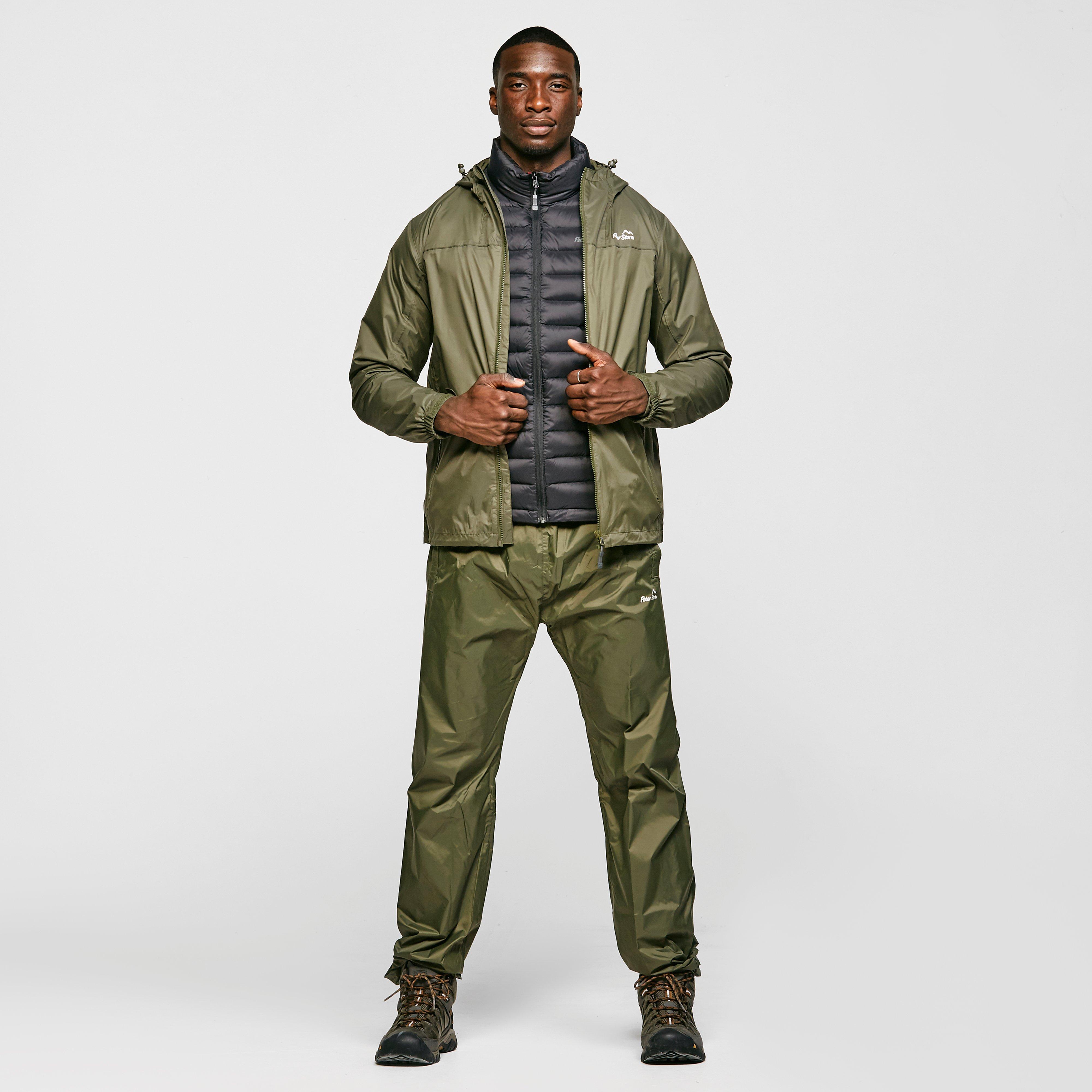 Mens Waterproof Packable Pants Green