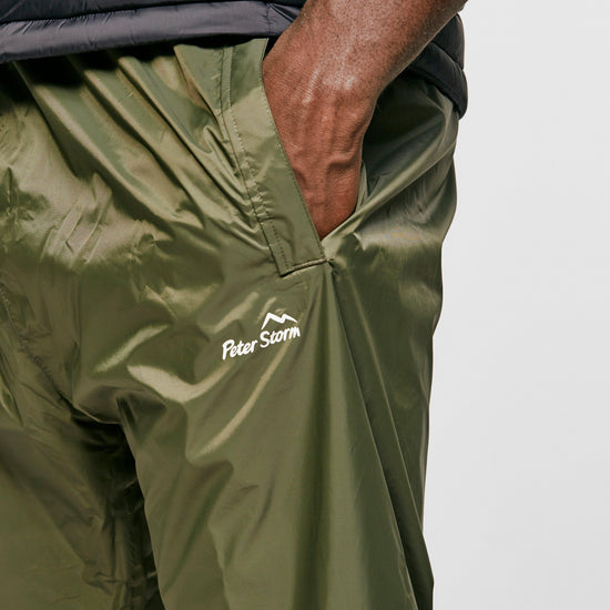 Mens Waterproof Packable Pants Green