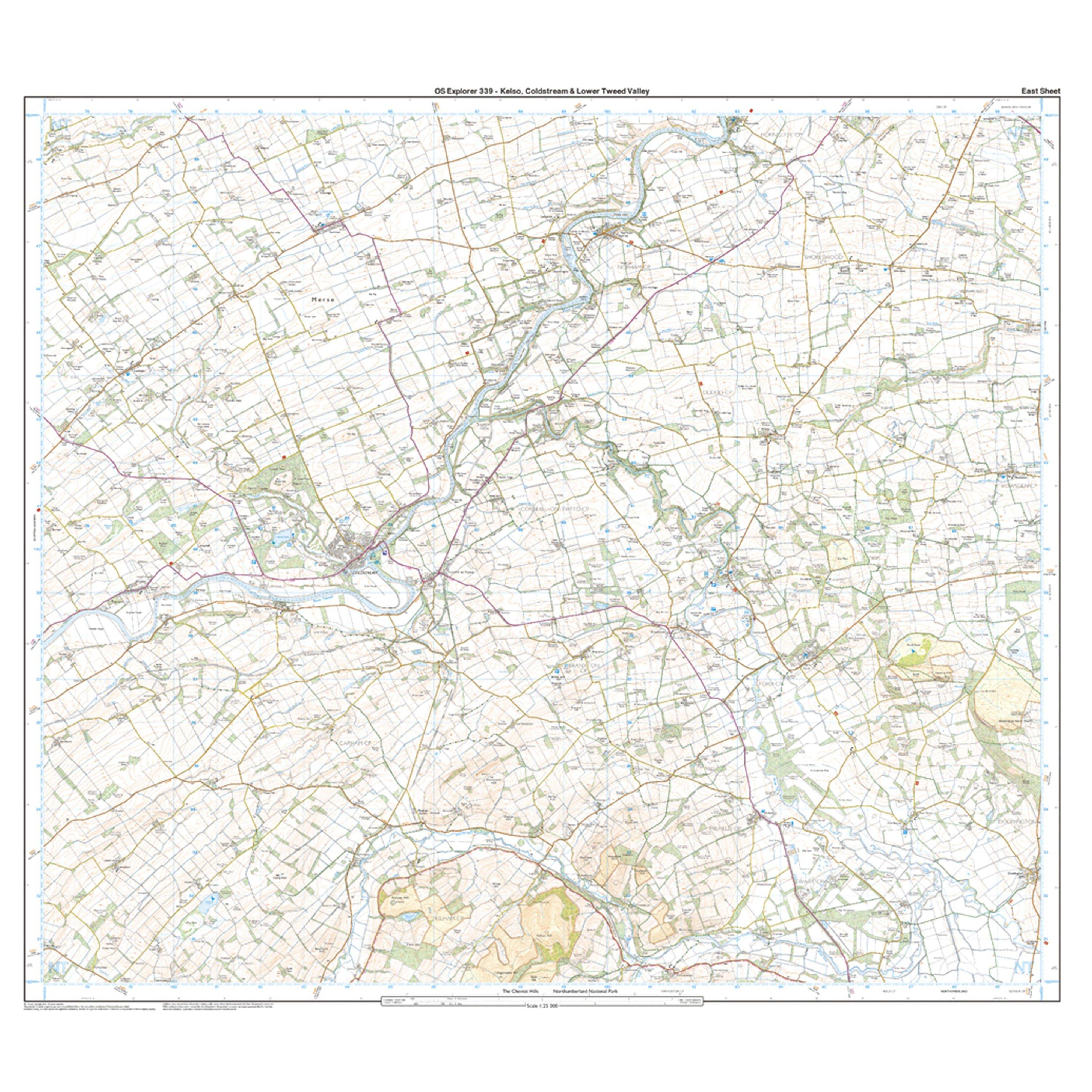 Explorer Active 339 Kelso, Coldstream & Lower Tweed Valley Map With Digital Version