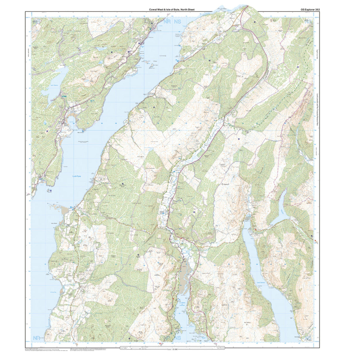 Explorer 362 Cowal West & Isle of Bute Map With Digital Version