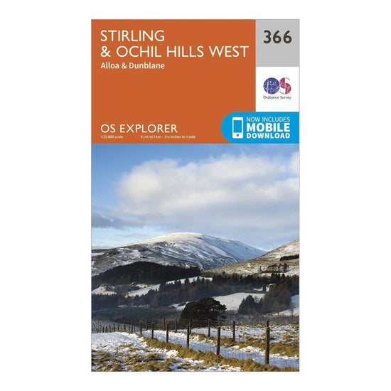Explorer 366 Stirling & Ochil Hills Map With Digital Version