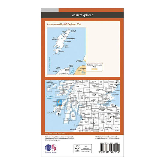 Explorer Active 354 Colonsay & Oronsay Map With Digital Version