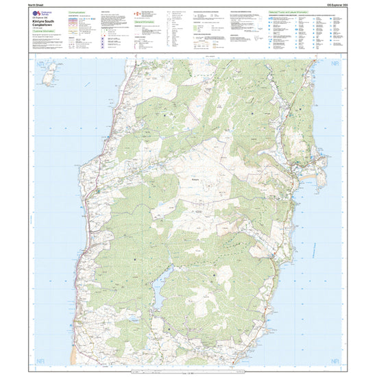 Explorer Active 356 Kintyre South Campeltown Map With Digital Version