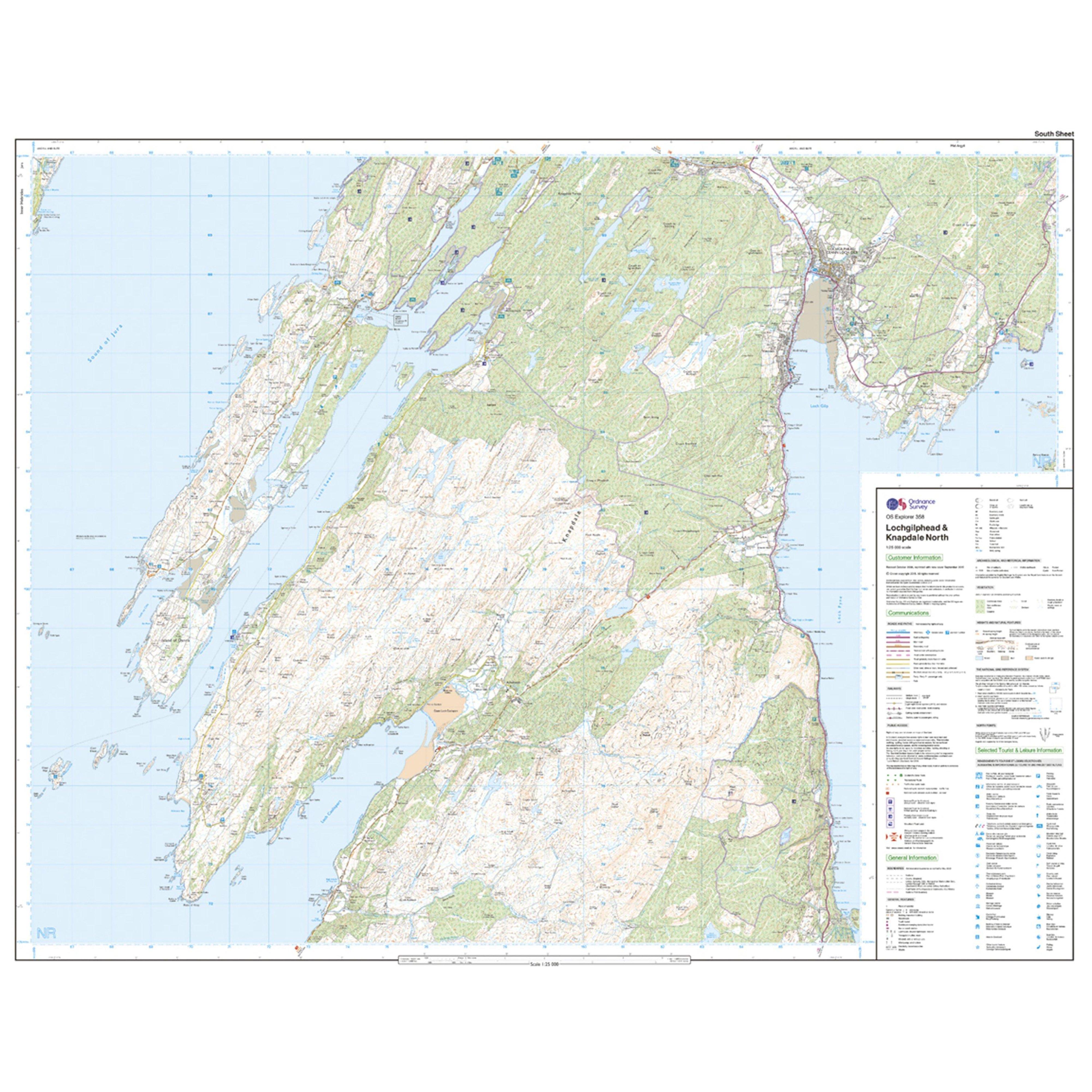 Explorer Active 358 Lochgilphead & Knapdale North Map With Digital Version