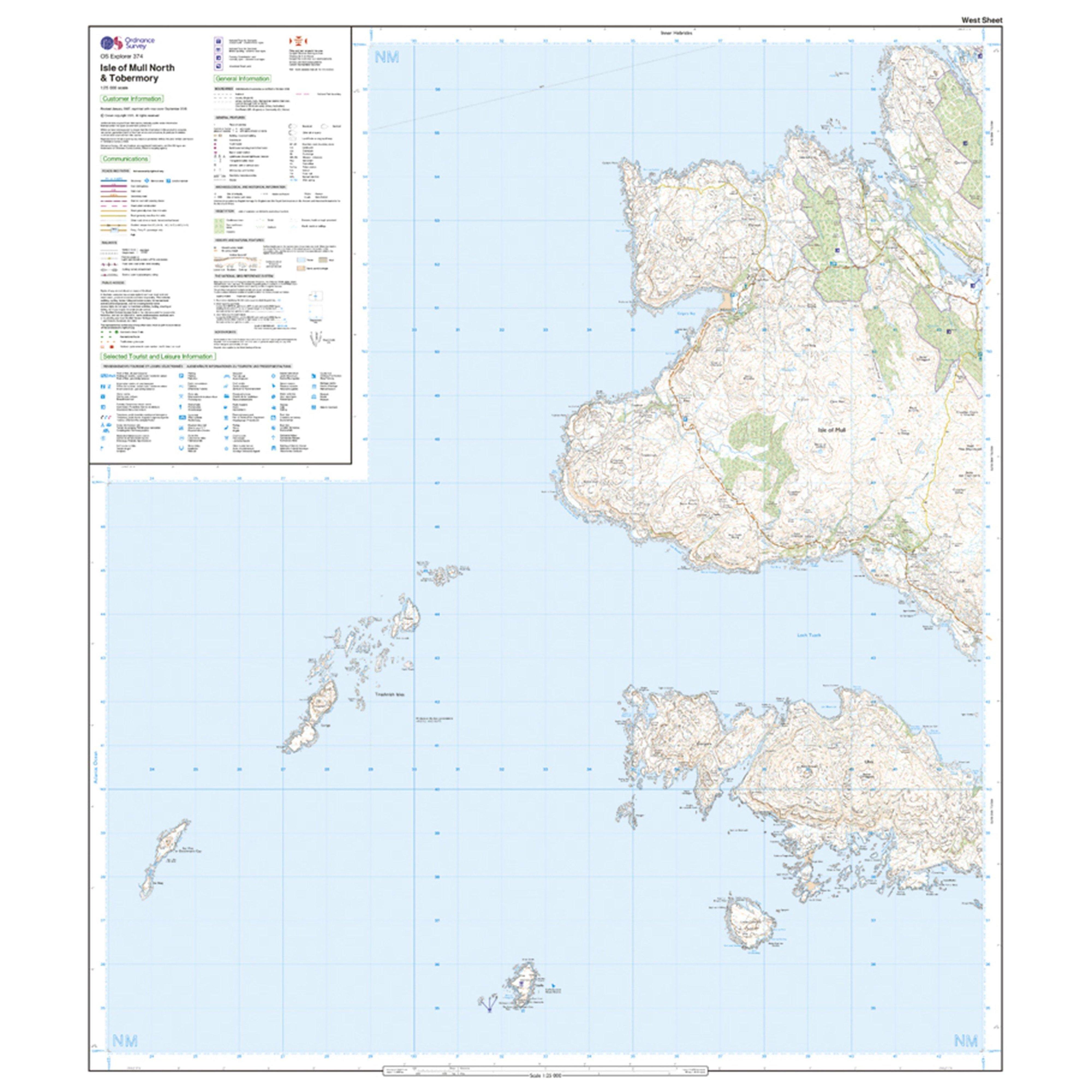 Explorer Active 374 Isle of Mull North & Tobermory Map With Digital Version