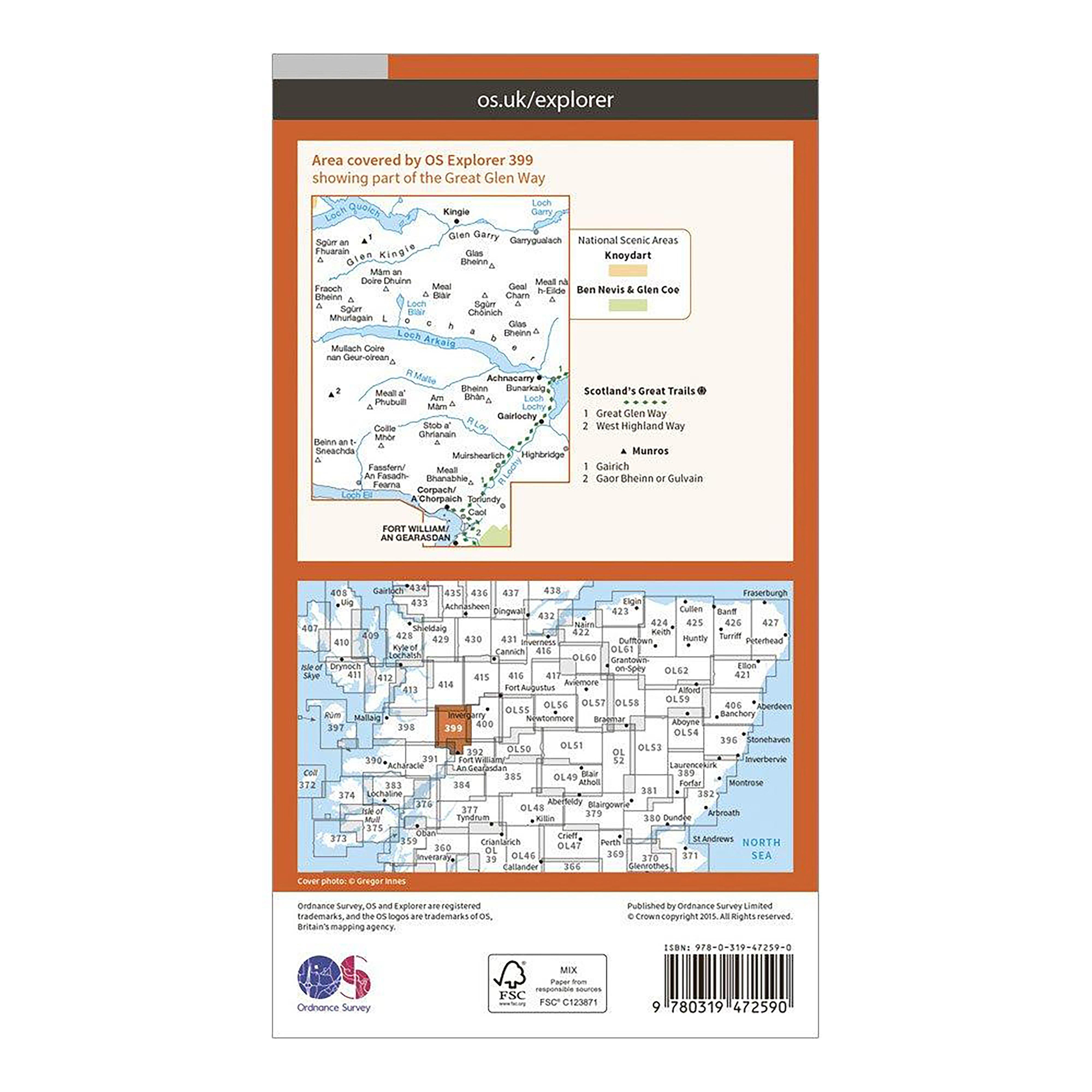 Explorer Active 399 Loch Arkaig Map With Digital Version