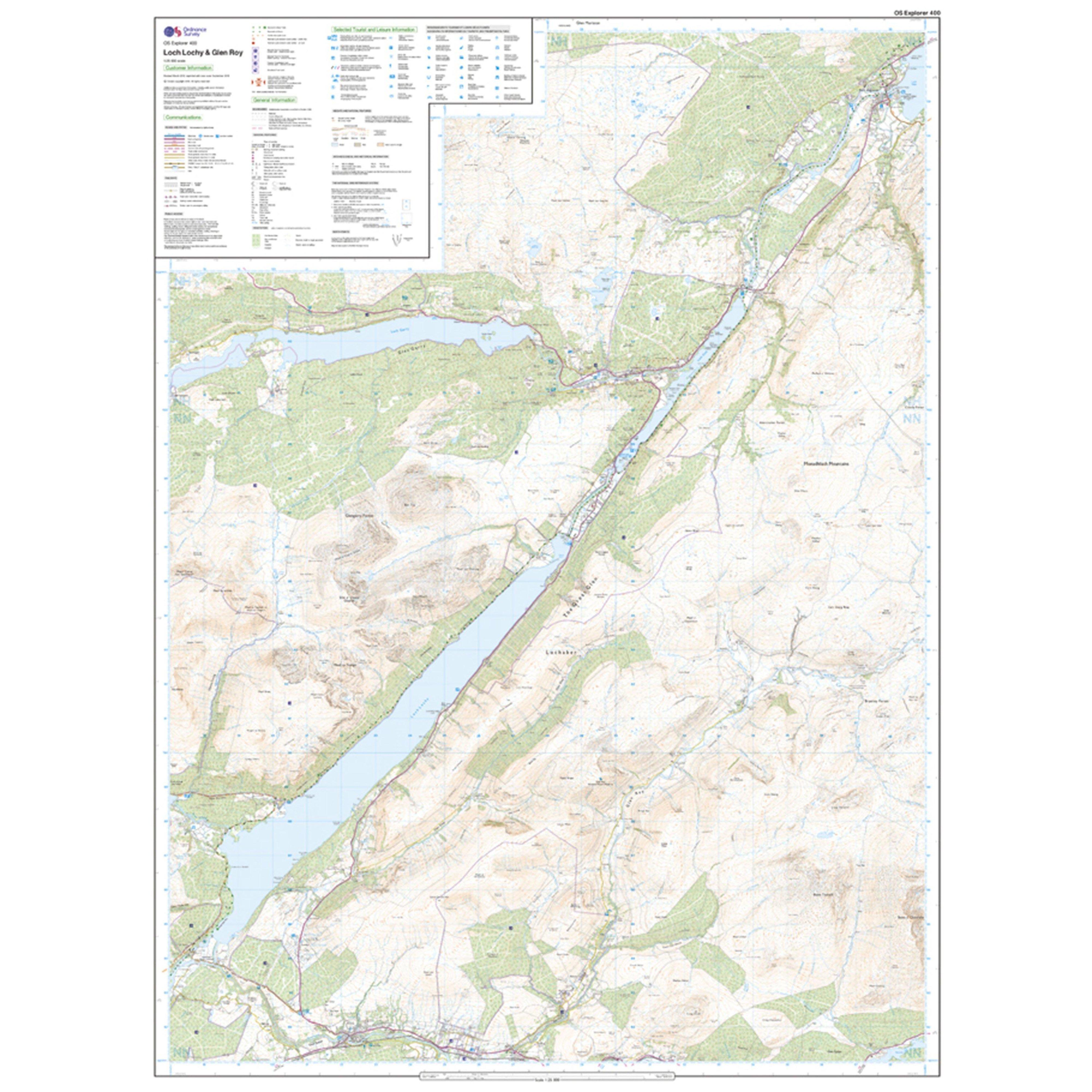 Explorer Active 400 Loch Lochy & Glen Roy Map With Digital Version