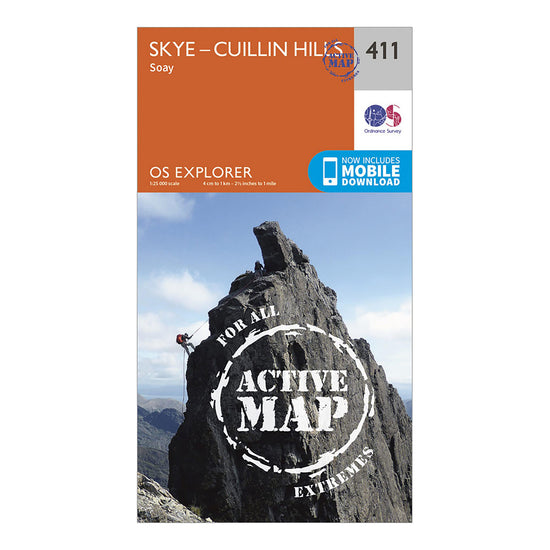Explorer Active 411 Skye – Cuillin Hills Map With Digital Version