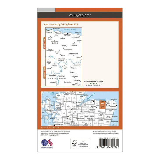 Explorer Active 425 Huntly & Cullen Map With Digital Version