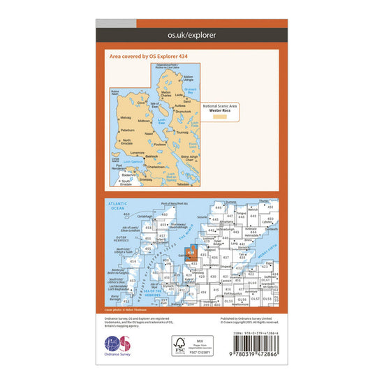 Explorer Active 434 Gairloch & Loch Ewe Map With Digital Version
