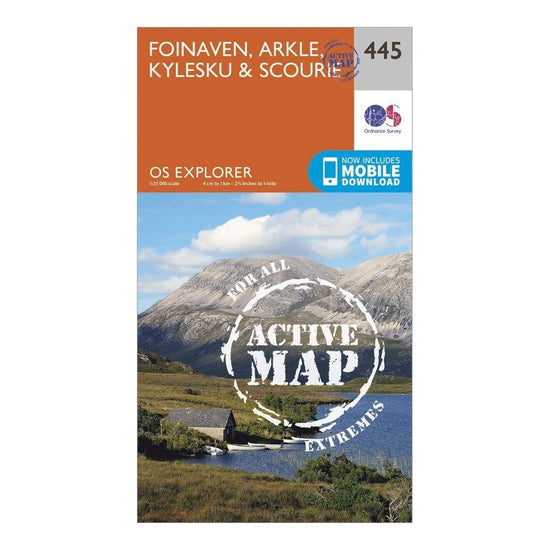 Explorer Active 445 Foinaven, Arkle, Kylesku & Scourie Map With Digital Version