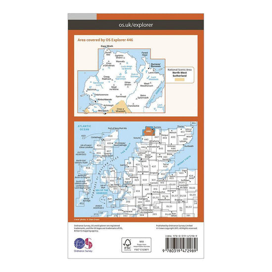 Explorer Active 446 Durness & Cape Wrath Map With Digital Version