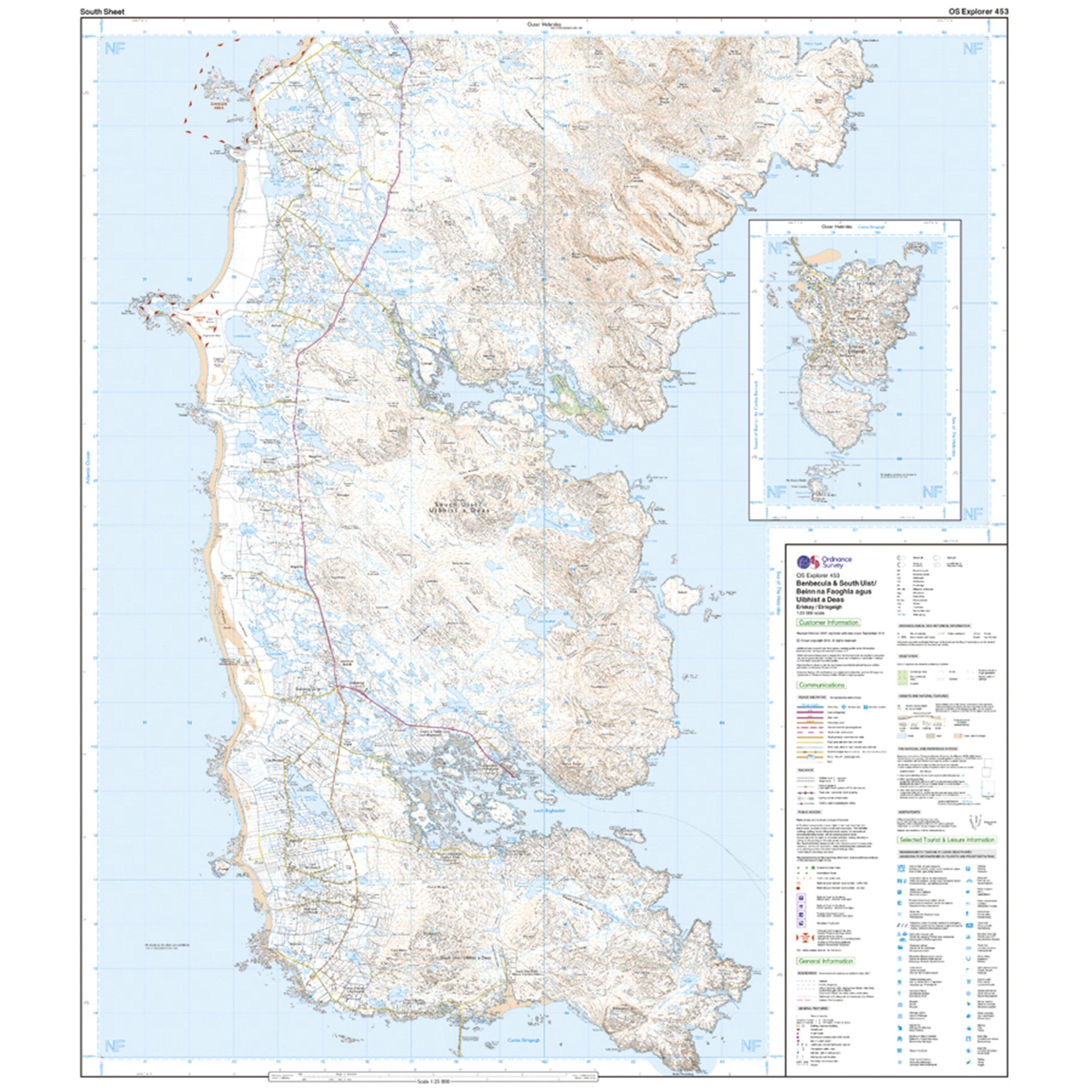 Explorer Active 453 Benbecula & South Uist Map With Digital Version