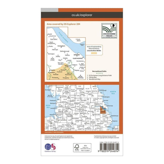 Explorer 284 Grimsby, Cleethorpes & Immingham Map With Digital Version