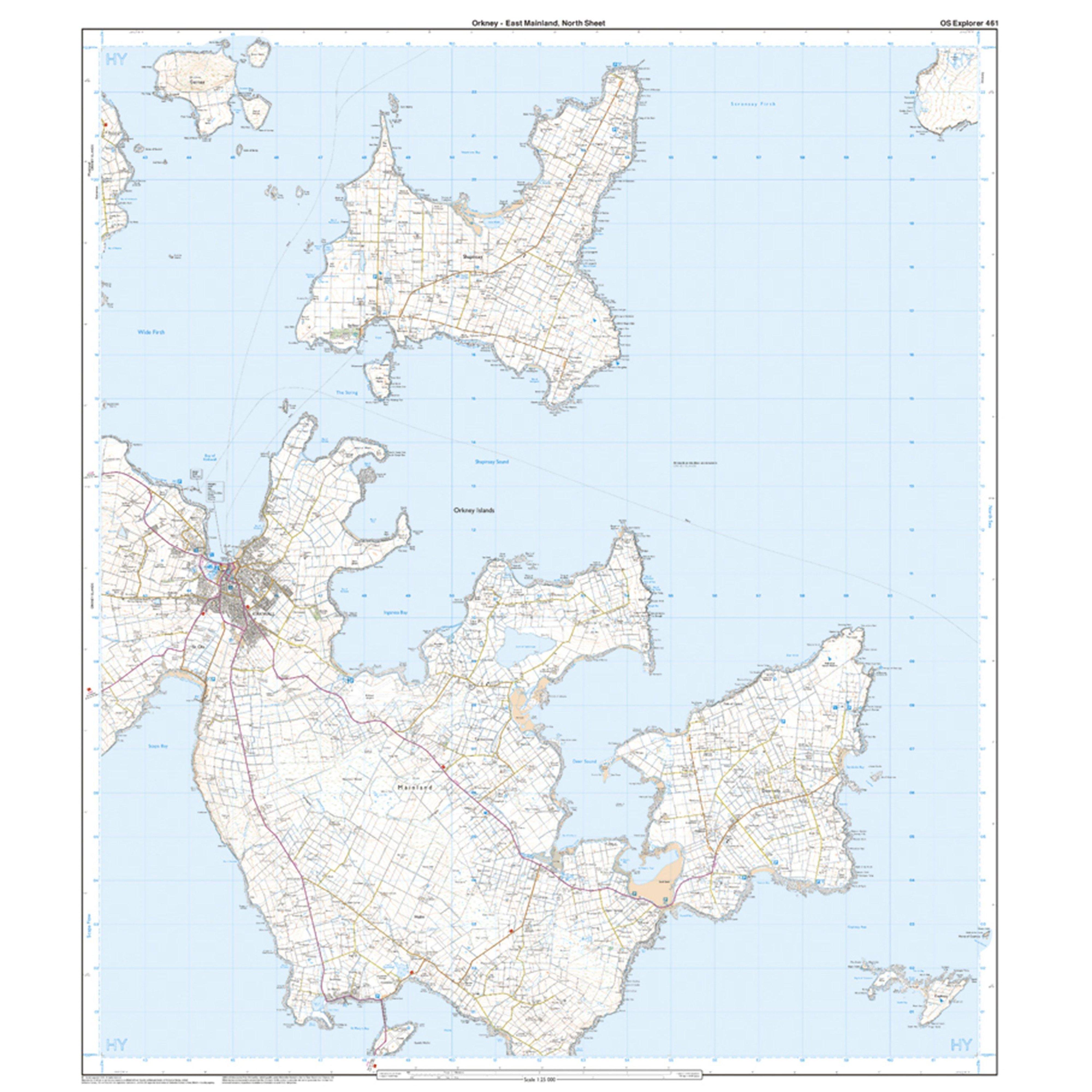 Explorer Active 461 Orkney - East Mainland Map With Digital Version