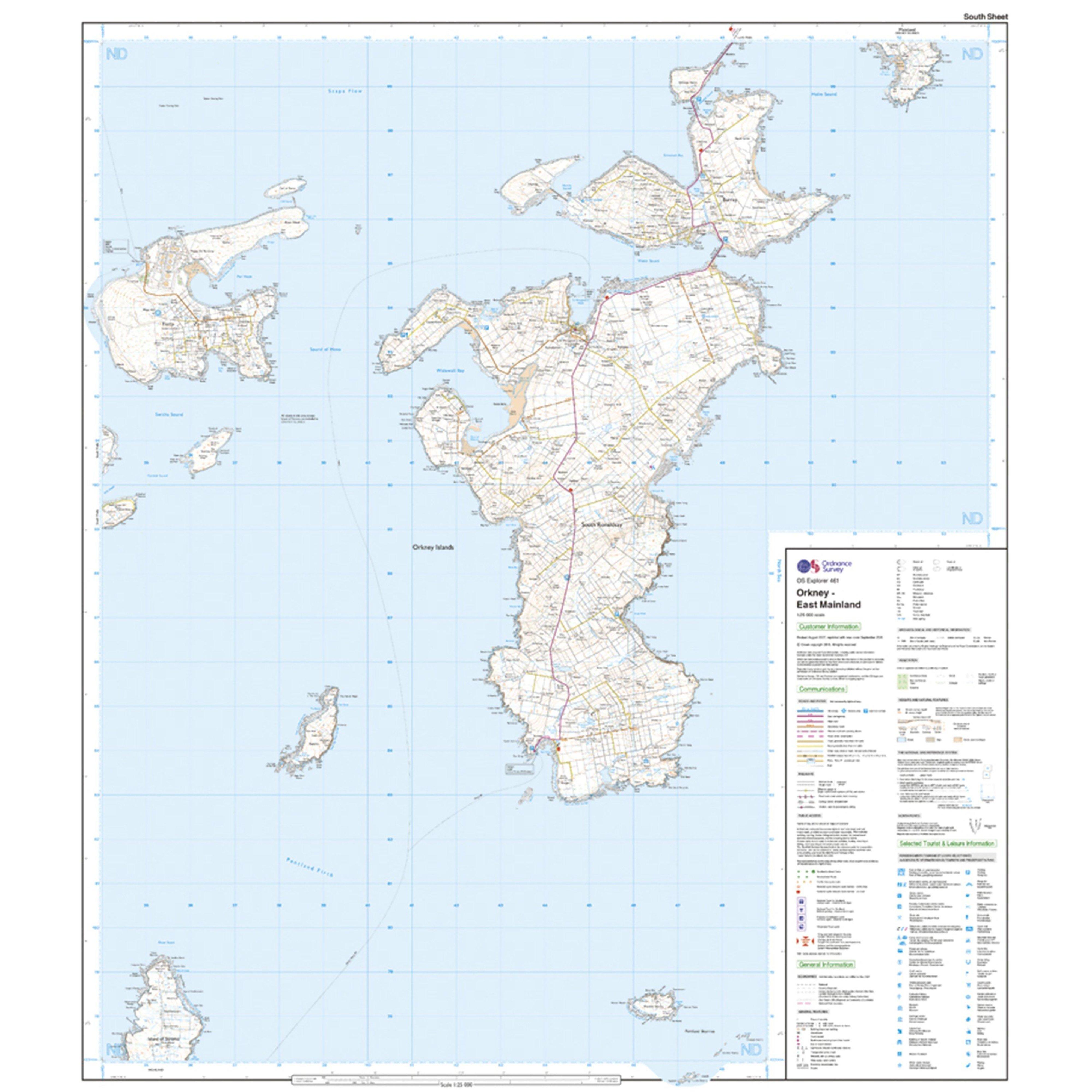 Explorer Active 461 Orkney - East Mainland Map With Digital Version