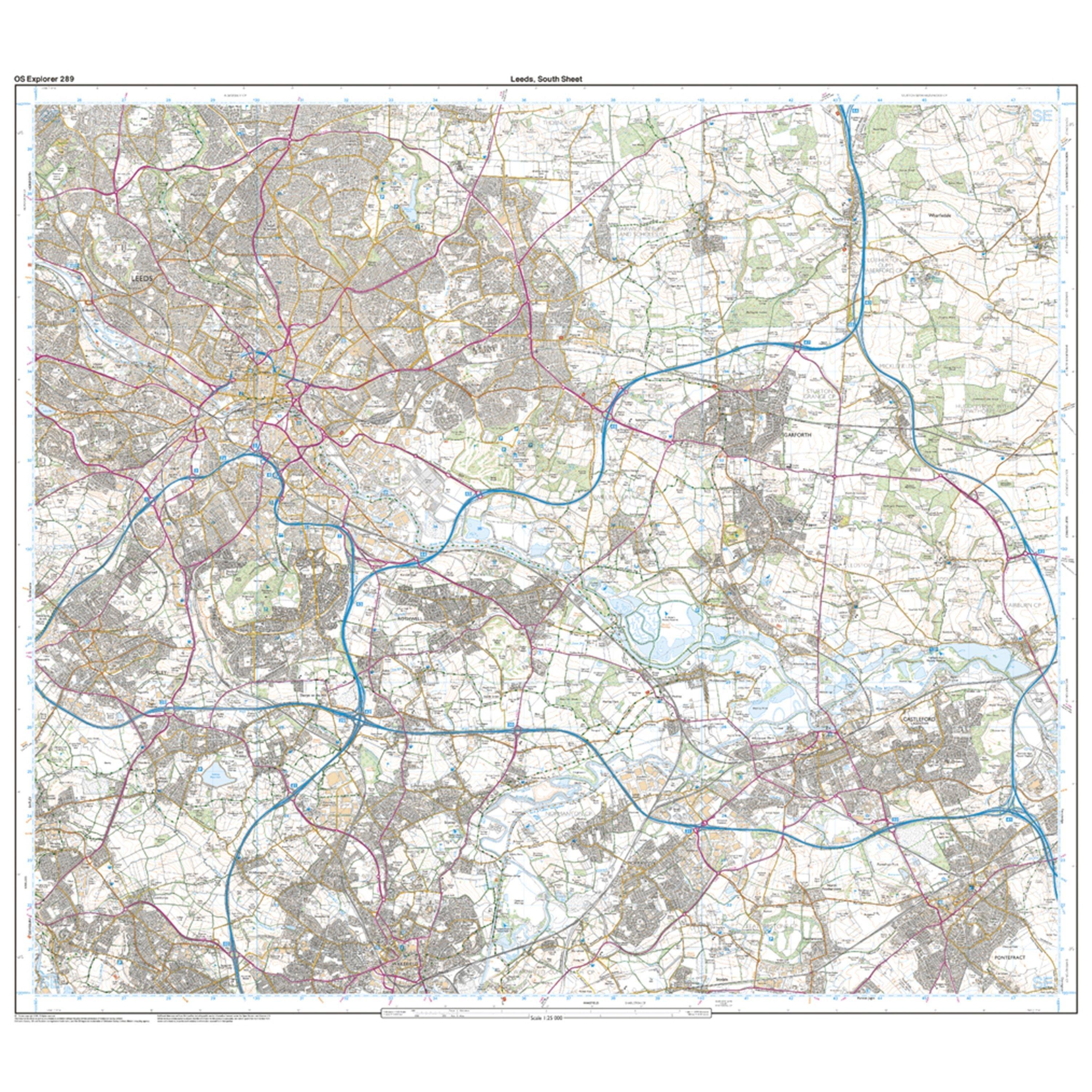 Explorer 289 Leeds Map With Digital Version