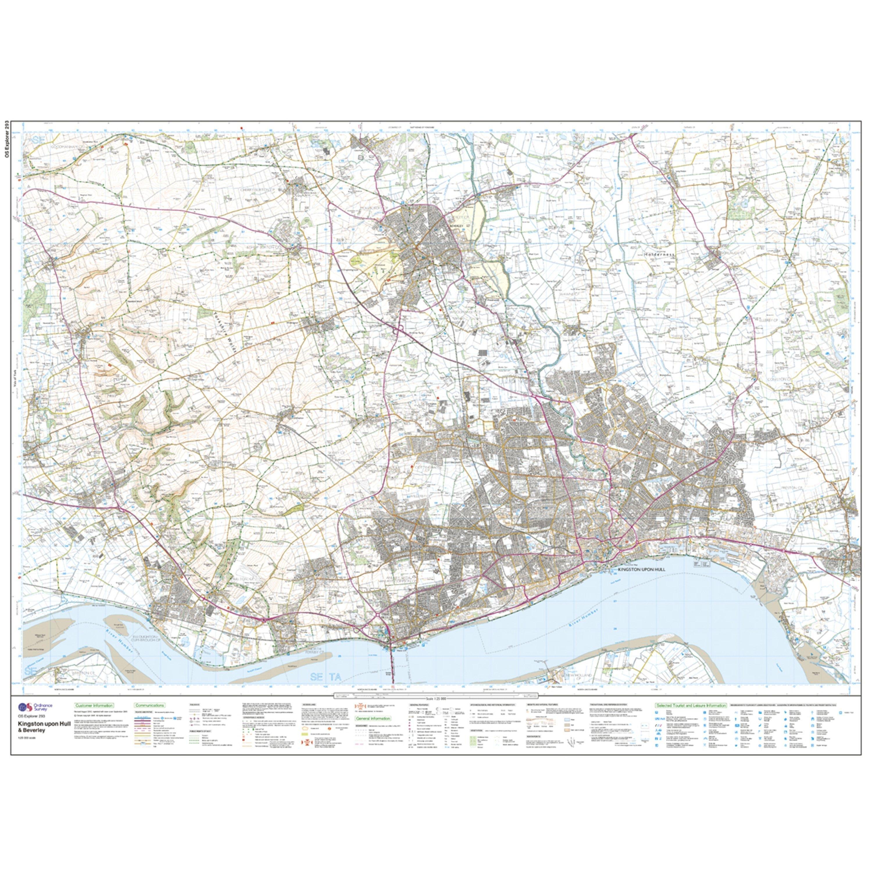 Explorer 293 Kingston upon Hull & Beverley Map With Digital Version