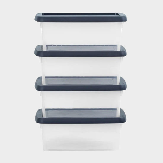 4 Pack 3.5L Storage Boxes