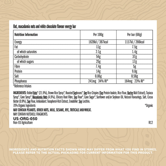 White Chocolate Macadamia Bar