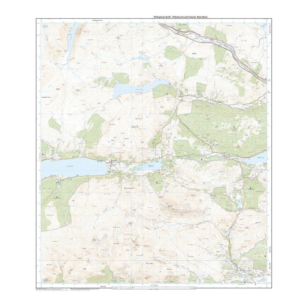 Explorer Active OL49 Pitlochry & Loch Tummel Map With Digital Version