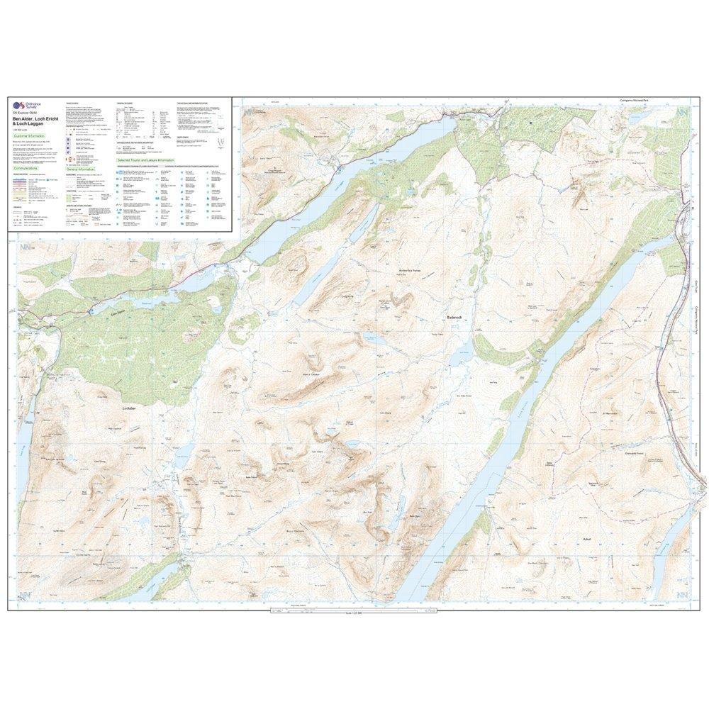 Explorer Active OL50 Ben Alder, Loch Ericht & Loch Laggan Map With Digital Version