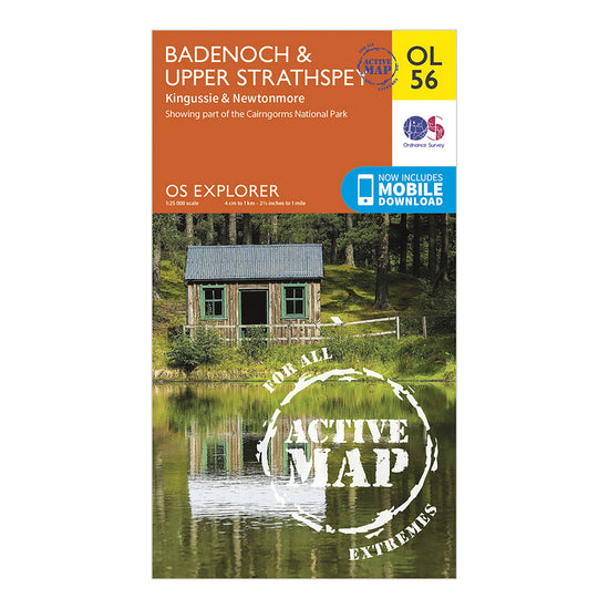Explorer Active OL56 Badenoch & Strathspey Map With Digital Version