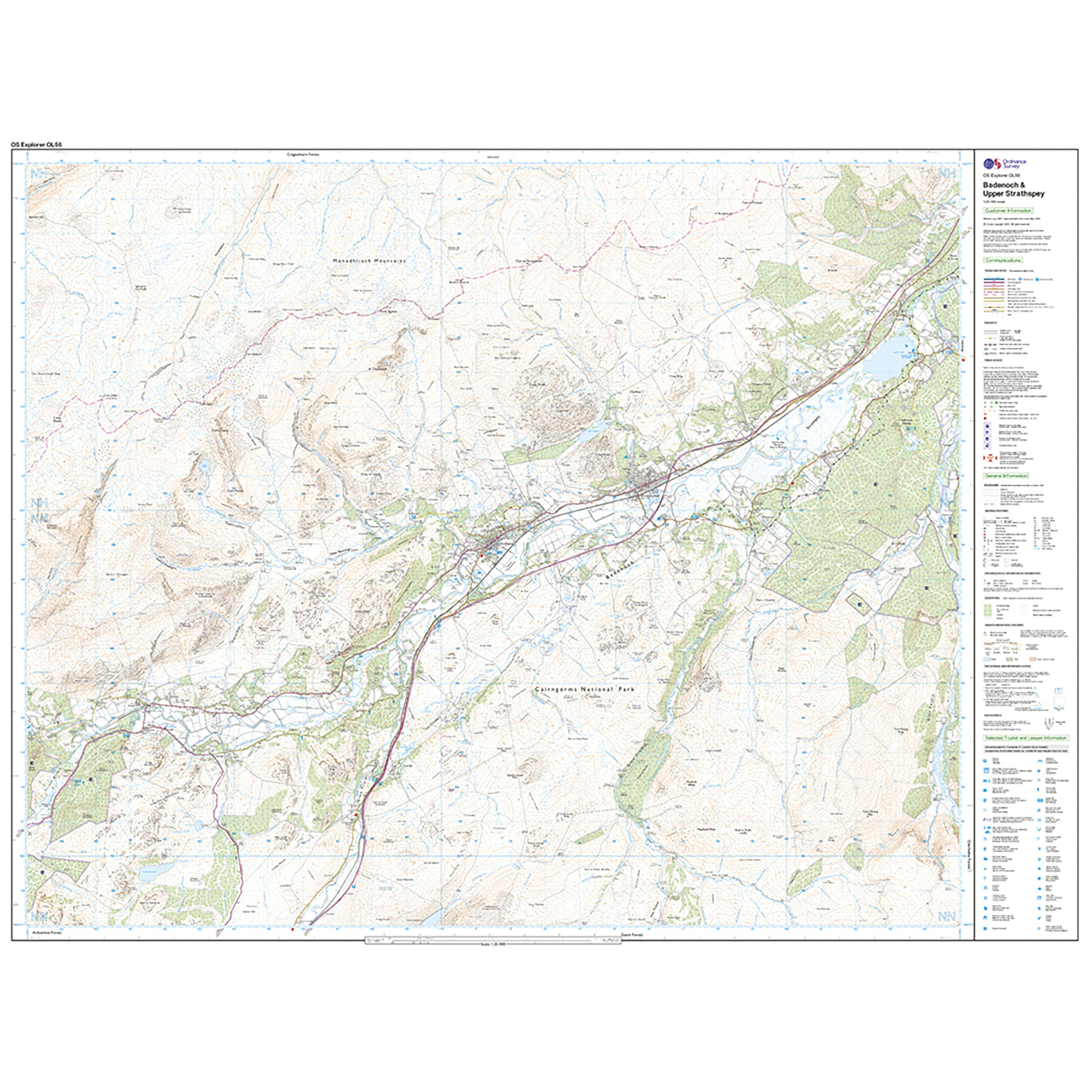 Explorer Active OL56 Badenoch & Strathspey Map With Digital Version