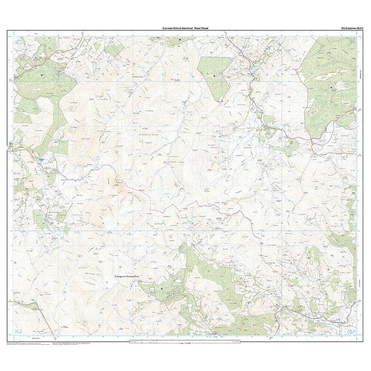 Explorer Active OL62 Coreen Hills & Glenlivet Map With Digital Version
