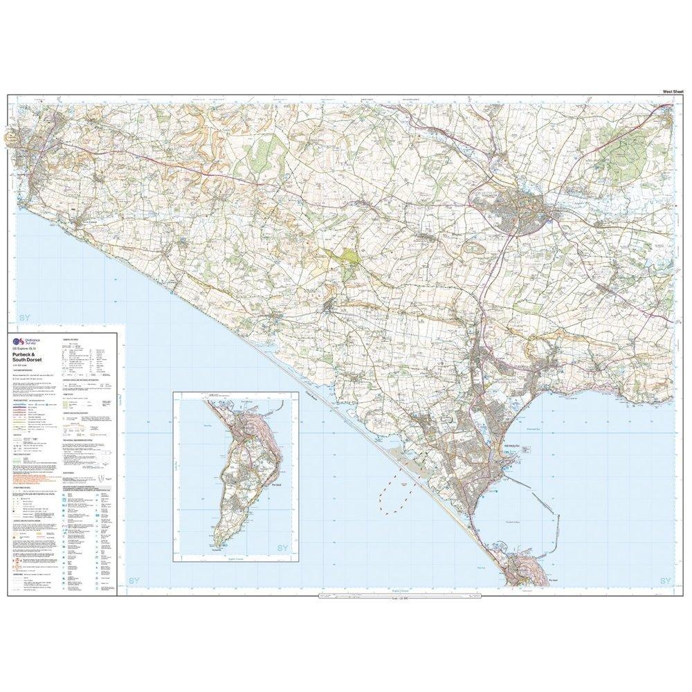 Explorer OL15 Purbeck & South Dorset Map With Digital Version