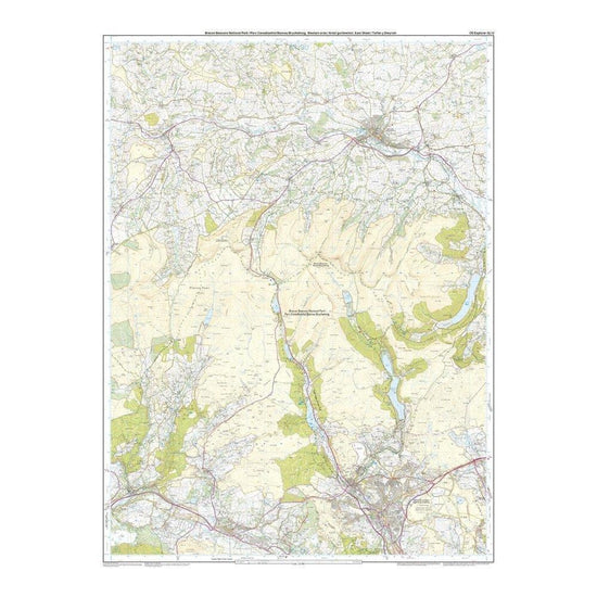 Explorer OL12 Brecon Beacons National Park - Western & Central Areas Map With Digital Version