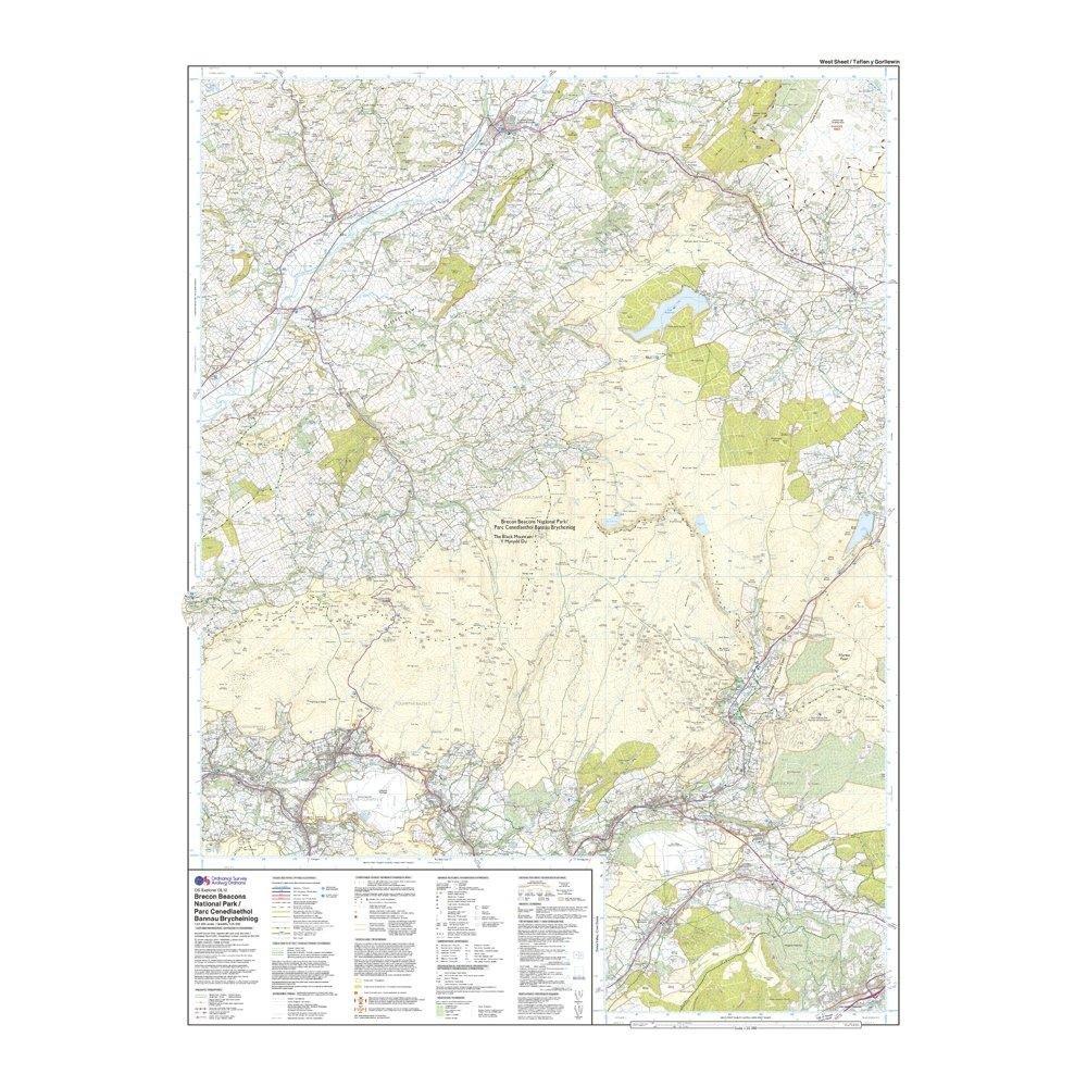 Explorer OL12 Brecon Beacons National Park - Western & Central Areas Map With Digital Version