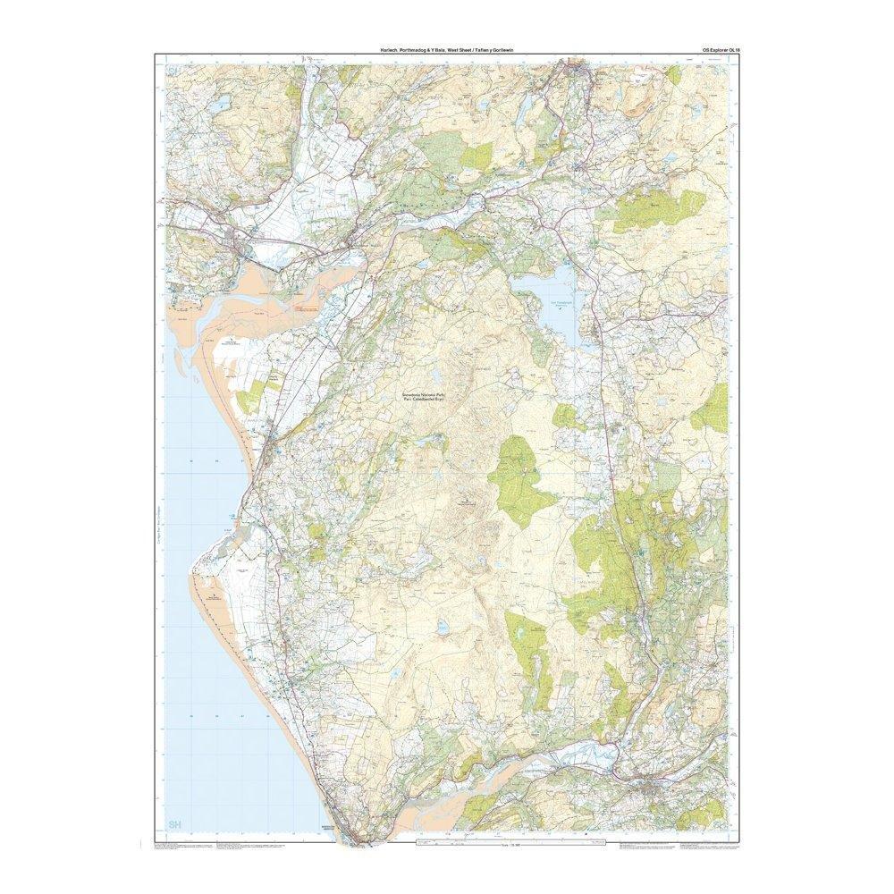 Explorer OL18 Harlech, Porthmadog & Bala Map With Digital Version