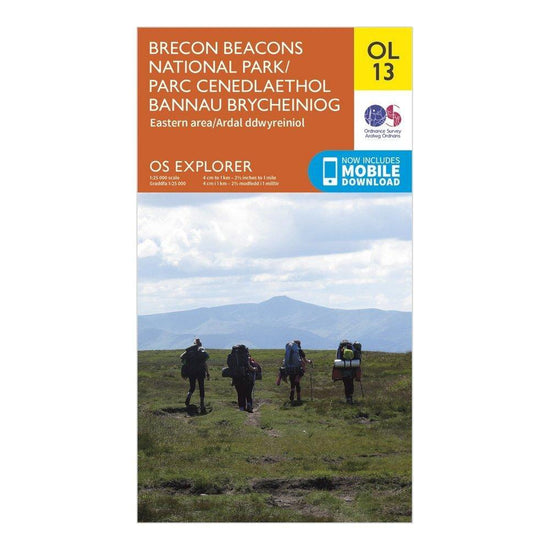 Explorer OL13 Brecon Beacons National Park - Eastern Area Map With Digital Version