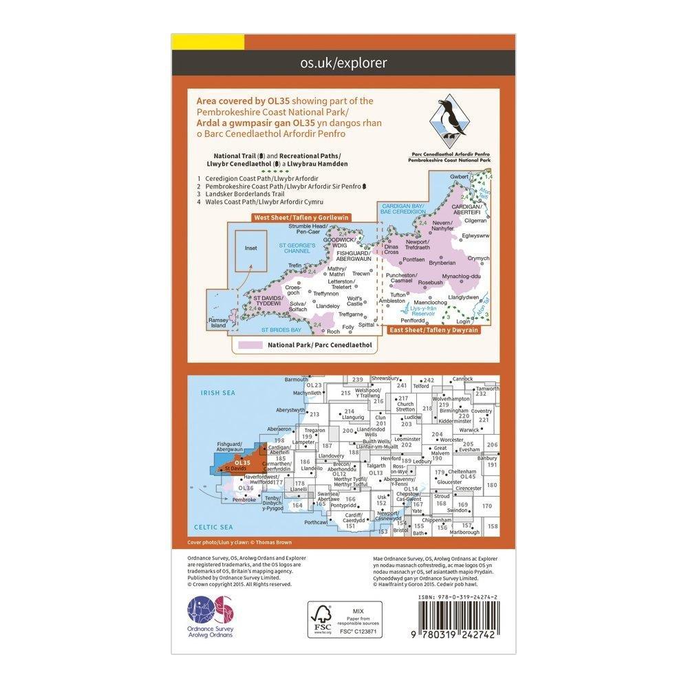 Explorer OL35 North Pembrokeshire Map With Digital Version