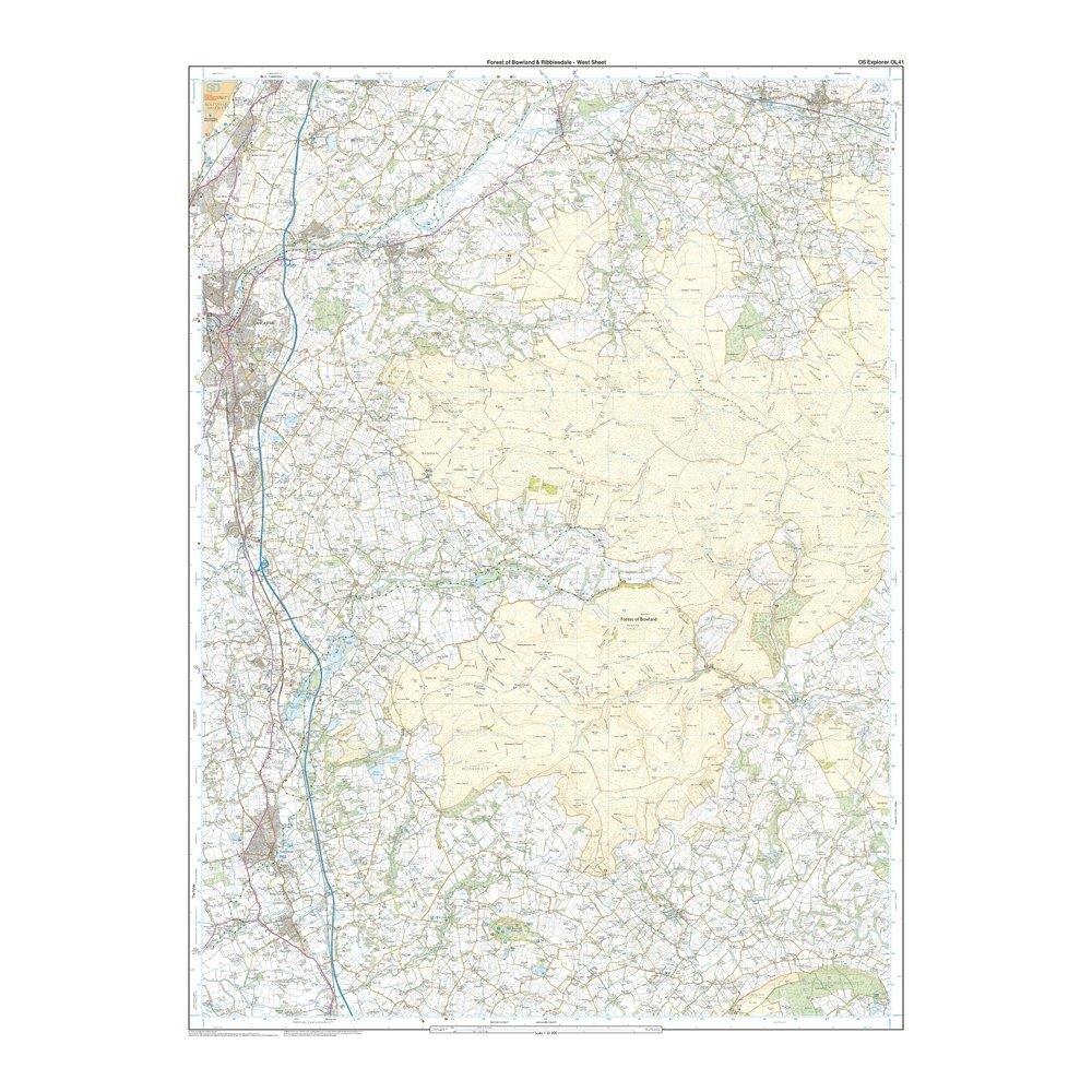 Explorer OL41 Forest of Bowland & Ribblesdale Map With Digital Version