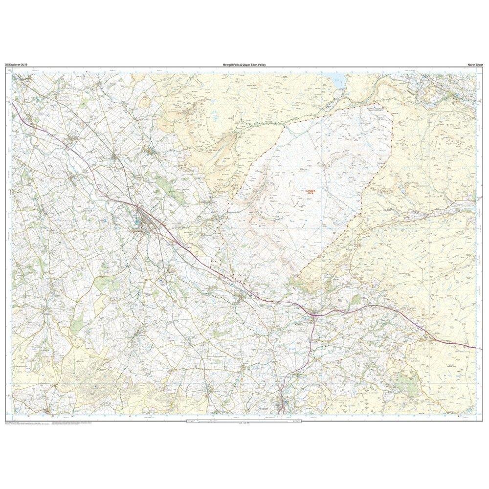 Explorer OL19 Howgill Fells & Upper Eden Valley Map With Digital Version