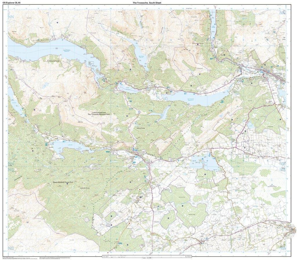 Explorer OL46 The Trossachs Map With Digital Version