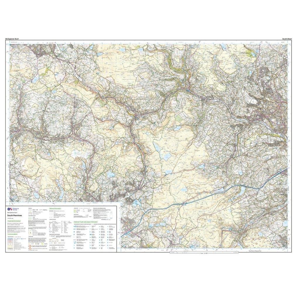 Explorer Active OL21 South Pennines Map With Digital Version